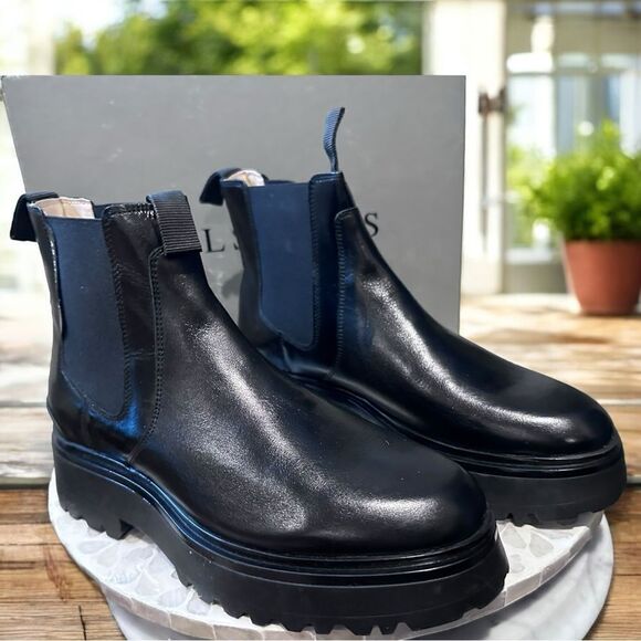 ALLSAINTS Arlo $299 Chunky Chelsea Leather Boots Size EU 41 US 11 - Picture 13 of 15